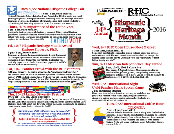 Roberto Hernandez Center Hispanic Heritage Month