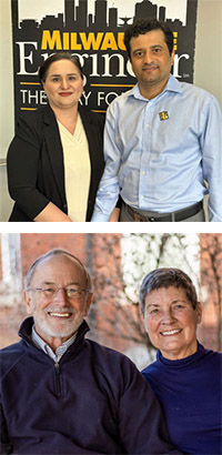 Top photo: Ali Nemati and Soodabeh AfsharAli Nemati; Bottom photo: Sam and Jean White