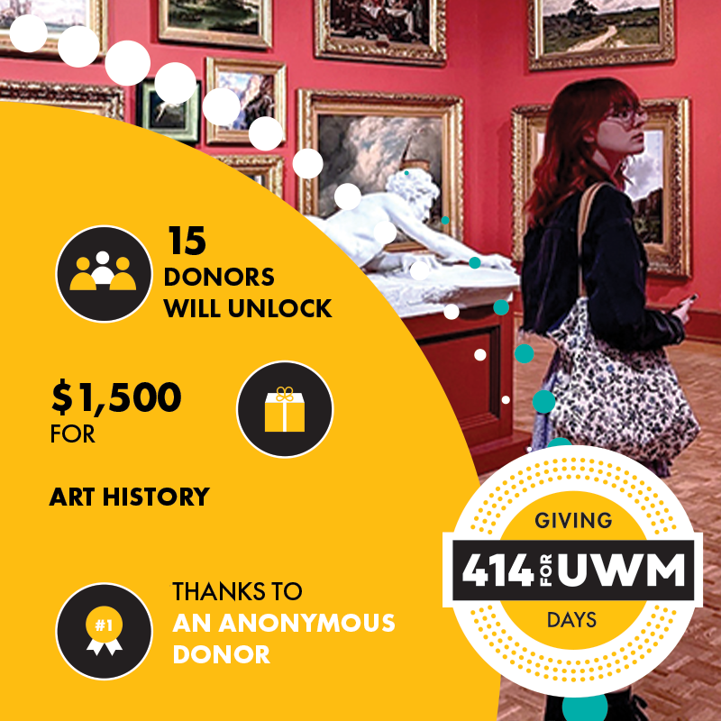 414 Giving Day Challenge Graphic for the Art History Challenge