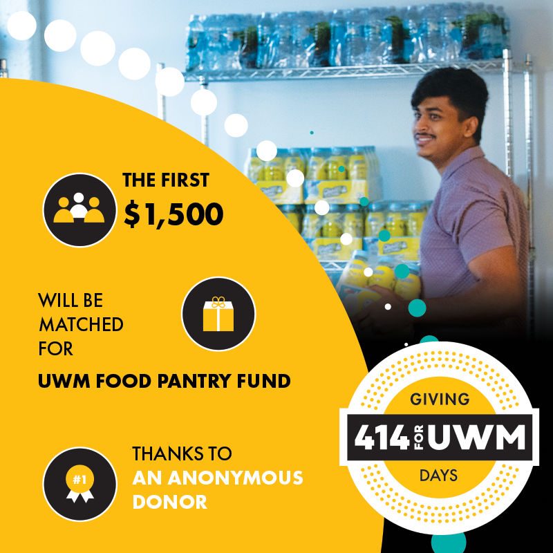 UWM Food Pantry Match graphic