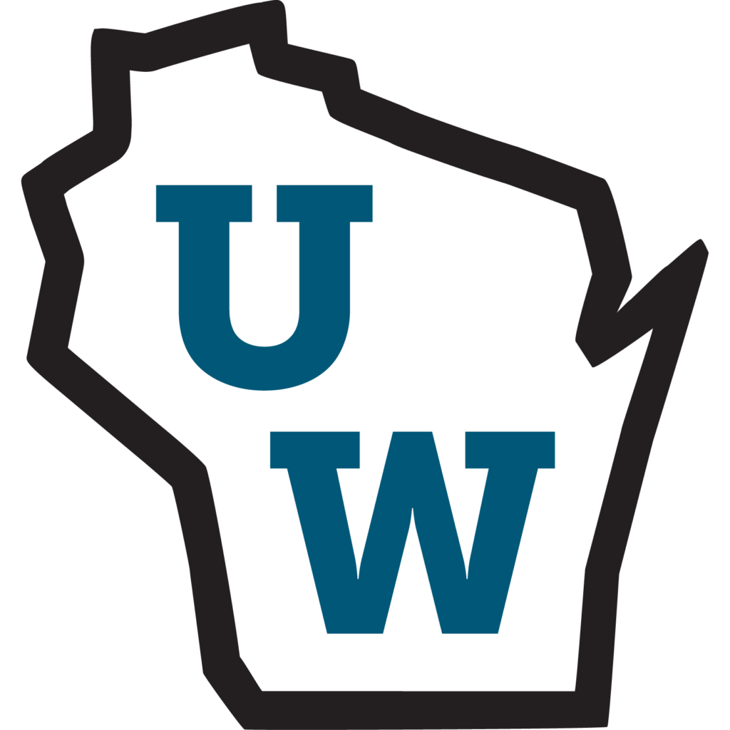 The Universities of Wisconsin Logo. The Letters U and W are enclosed within an outline of the state of Wisconsin.