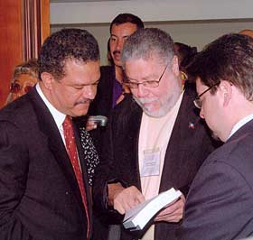 Bellegarde-Smith with President Leonel Fernandez of the Dominican Republic