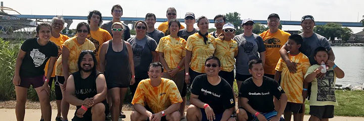 Dragon Boat team 2018 after race