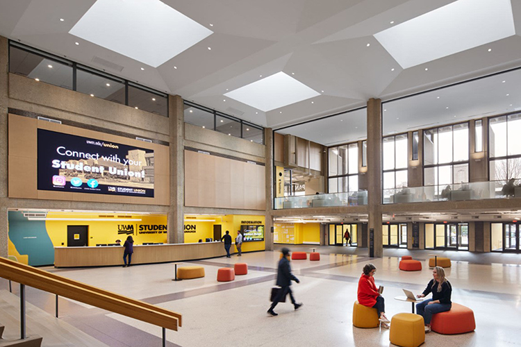 An interior rendering of the UWM Union