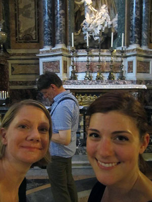 Professor and Graduate Student take Selfie in Rome