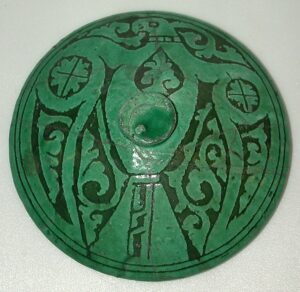 Figure 4. Lid. Iran (Garrus), c. 12th – 13th century CE. Earthernware with Slip. Credit Line: Purchase, Edward C. Moore Jr. Gift, 1927. Metropolitan Museum of Art, 27.13.4