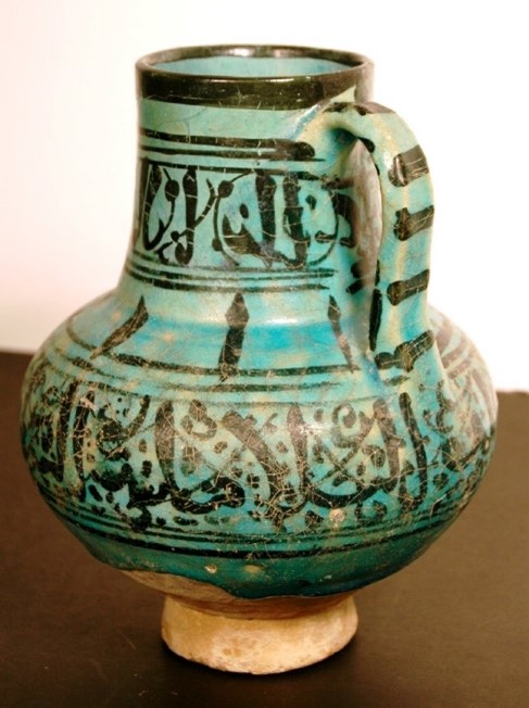 Pitcher. Iran (Garrus), 13th century CE. Ceramic with Glaze. Credit Line: Gift of Mr. And Mrs. Carl Moebius. UWM Art Collection, 1985.086