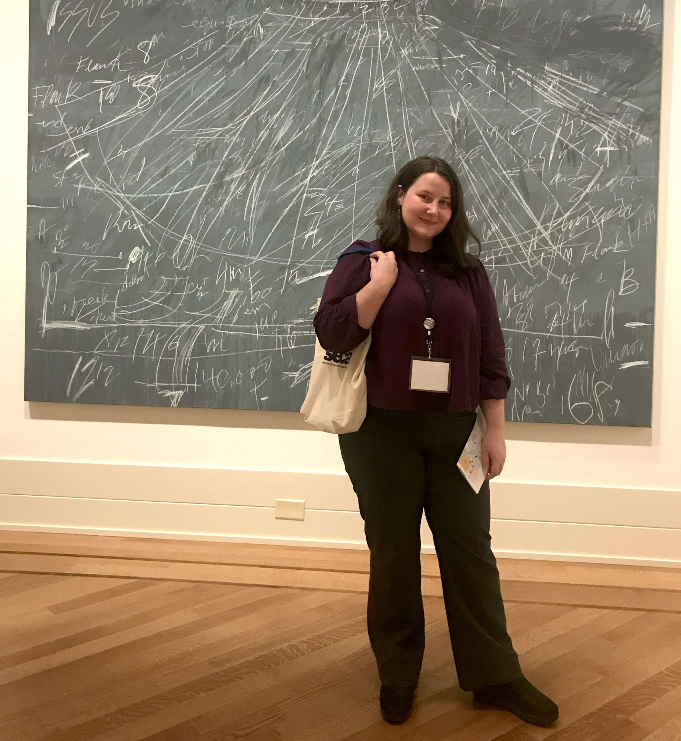 Mirel Crumb visiting the Virginia Museum of Fine Arts in Richmond, VA, during SECAC 2023