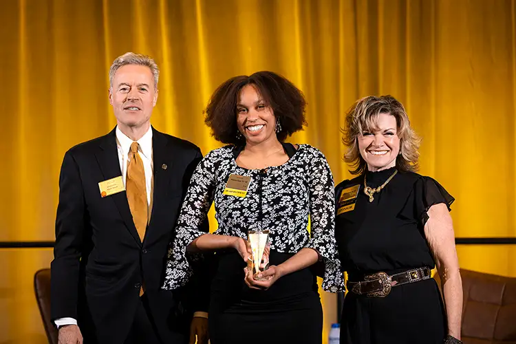 Victoria received her award at the UWM Alumni Awards Evening, Friday, Feb. 21, 2025, at the Pfister Hotel in Milwaukee.