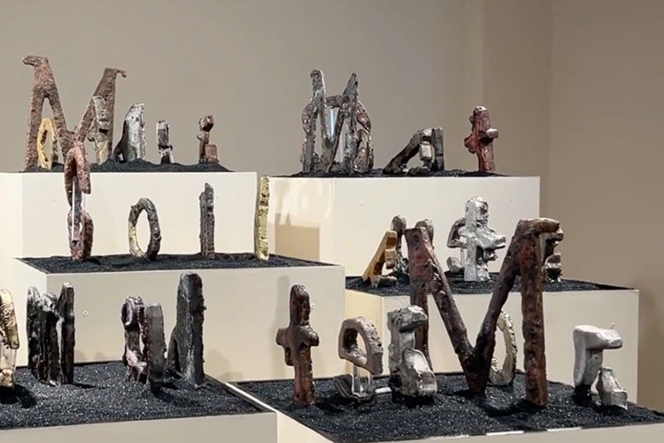 Artwork on view in an exhibition