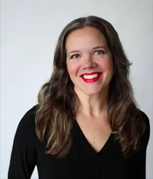 Headshot of Angela Fredrick on a white background.