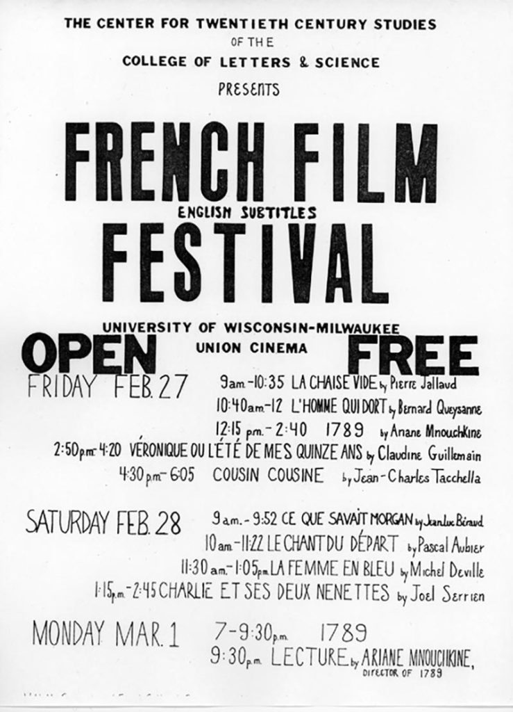 French Film Festival flyer