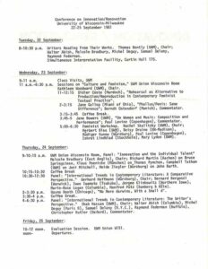 Innovation-Renovation Conference Program