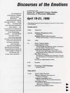 Discourses of the Emotions Program