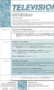 Television Representation Audience and Industry Program