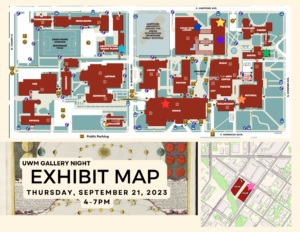 Map of gallery spaces