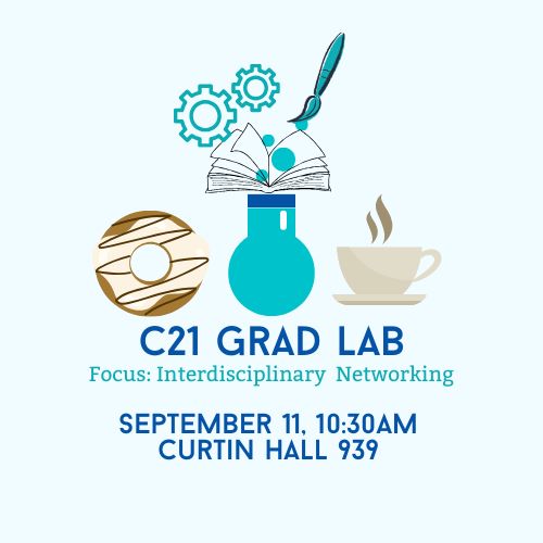 C21 Grad Lab. Focus: Interdisciplinary Networking. September 11, 10:30AM. Curtin Hall 939
