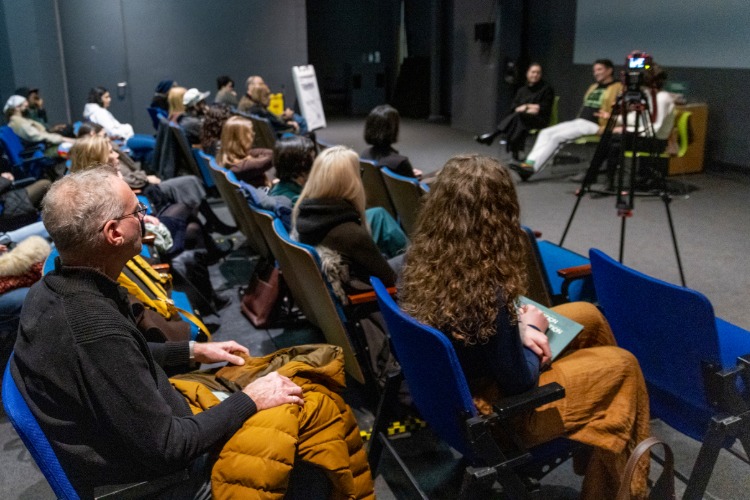 View of the audience for Generations and Generativity: Post-AI Aesthetics in Practice--a panel discussion that was part of C21's Aesthetics, Art, & AI program series.