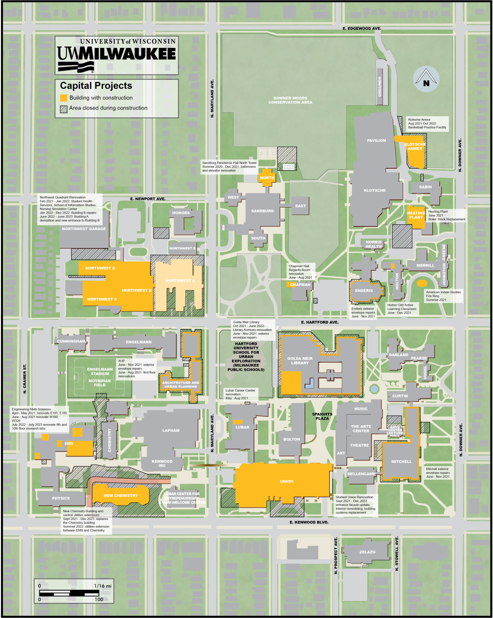 Map of Capital Projects | Campus Planning and Capital Budget