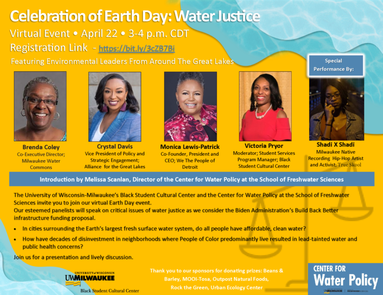 Earth Day Flyer featuring speakers