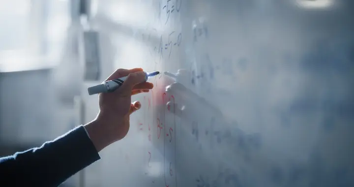 hand writing on white board