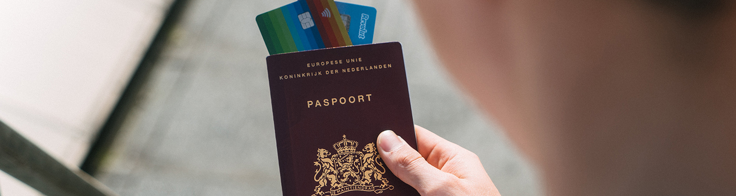 Person holding passport