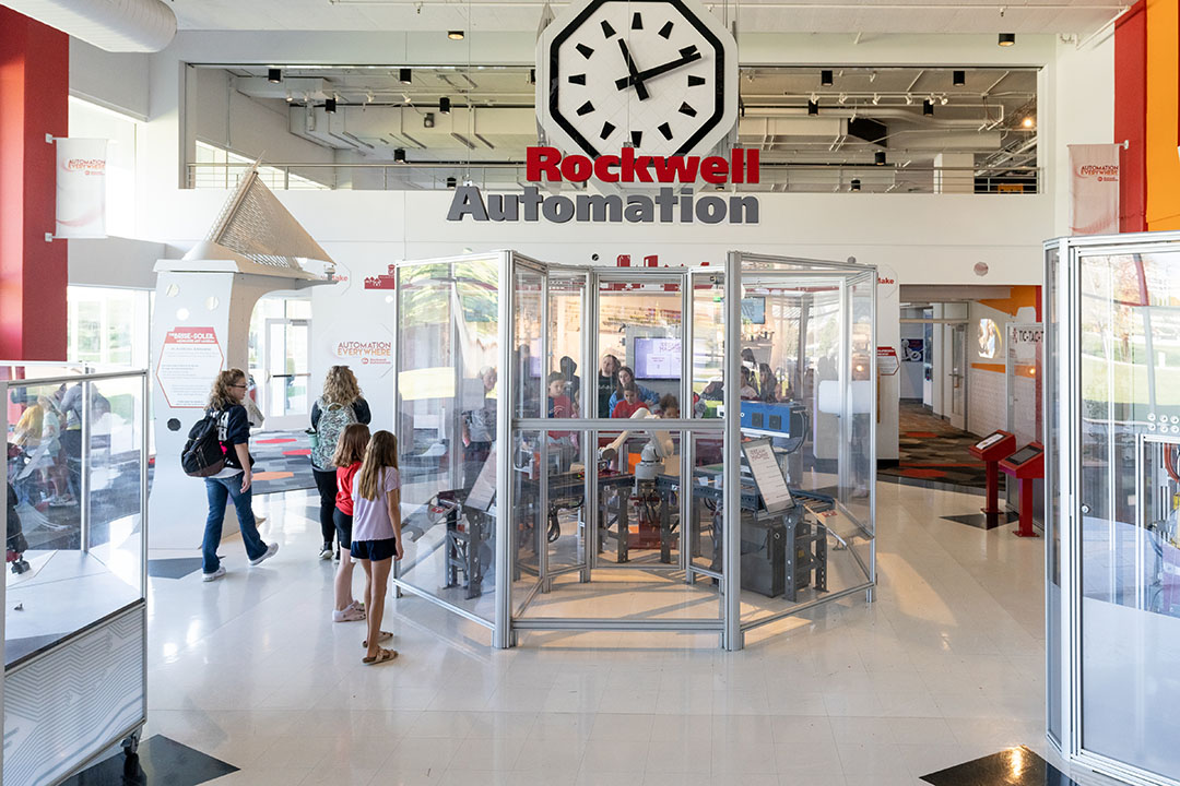 Dream Machine exhibit with visitors at Discovery World