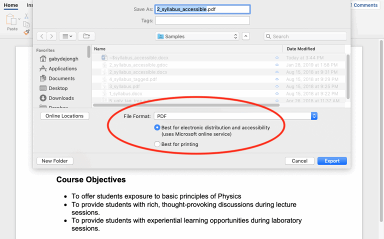 PDFs from Microsoft Word - UWM Digital Accessibility