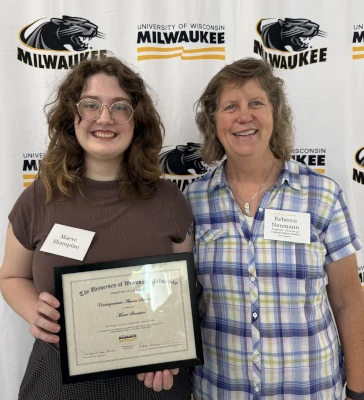 Maeve Shampine and Prof Rebecca Neumann, Undergraduate Advisor
