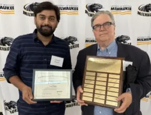 Labesh Kumar and Emeritus Professor William Holahan