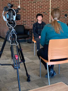 Student Sorelle Gonzalez was interviewed by Channel 4 for a story about the program. 