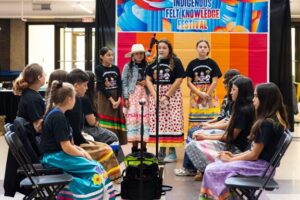 Group of children at the Indigenous Felt Knowledge Festival