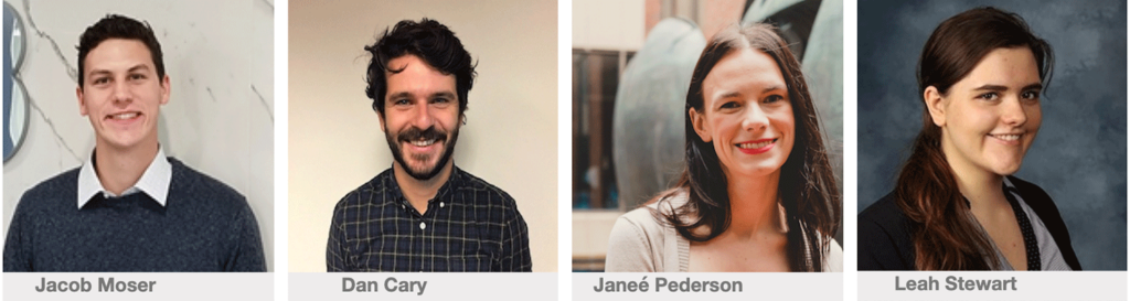 Jacob Moser, Dan Cary, Janee Pederson, Leah Stewart