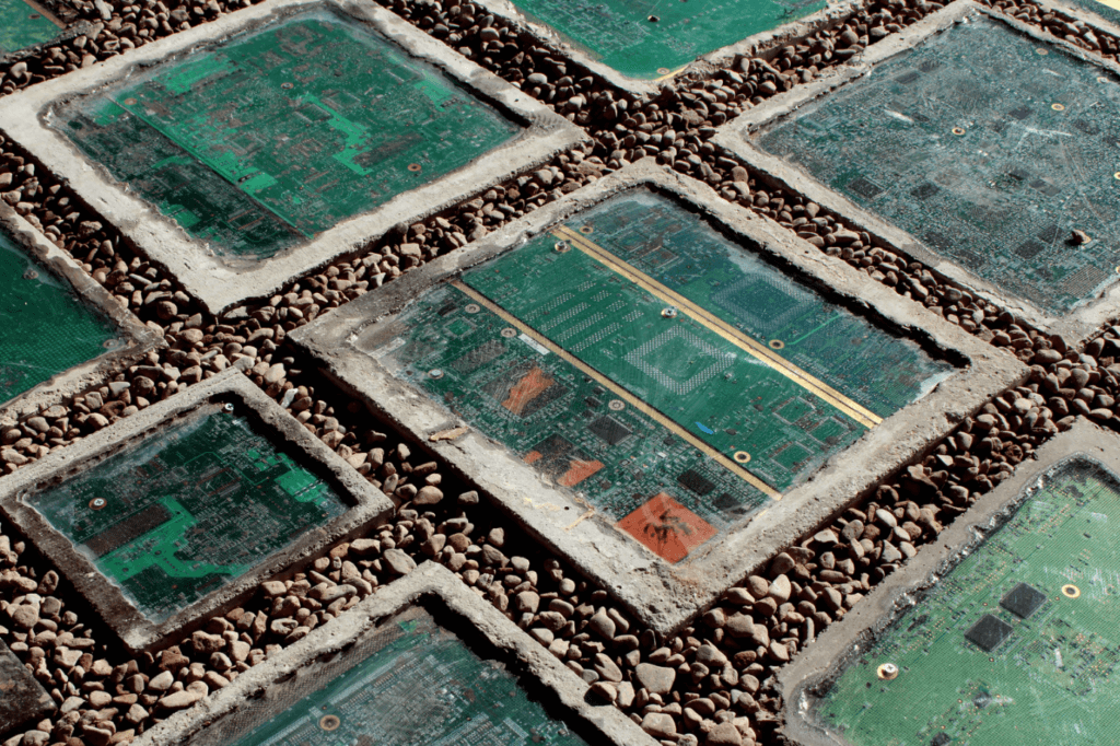 Boardwalk tiles closeup