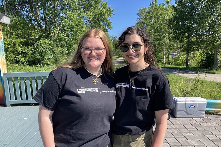 two young women looking at the camera