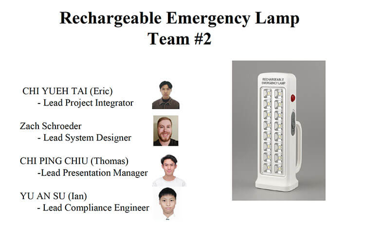 Rechargeable Lamp Senior Design Team