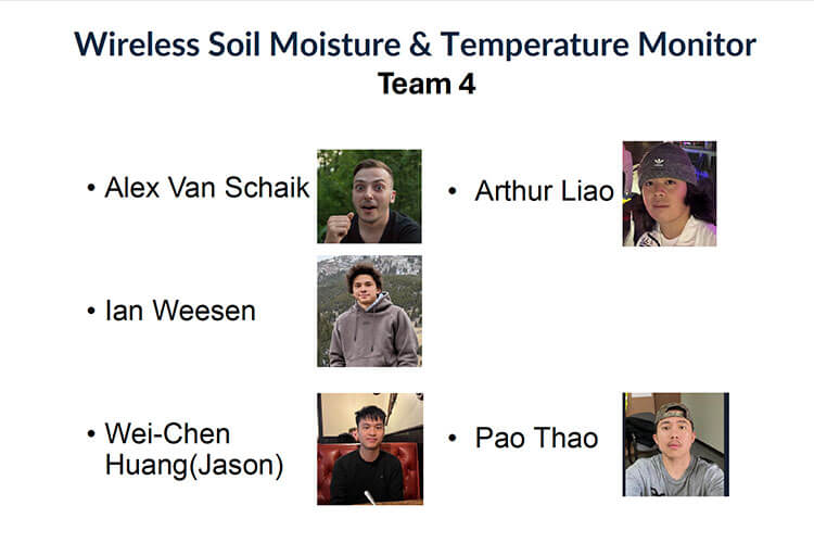 Wireless Soil Moisture and Temperature Monitor Team