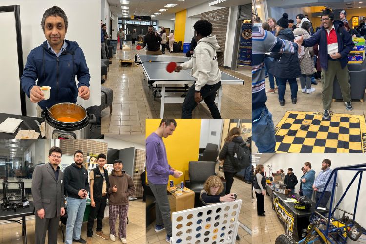 students and faculty participating in CEAS E-WEEK activities