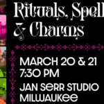 colorful concert poster on a black background.