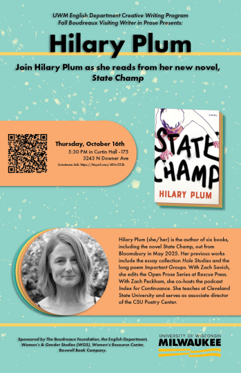 Fall 2025 Visiting Writer Hilary Plum IN Design 