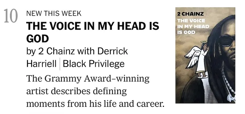 Book cover with description: The Grammy Award-winning artist describes defining moments from his life and career.