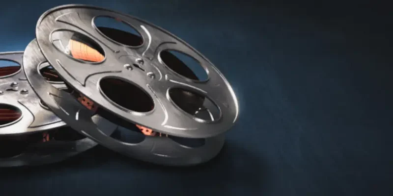 two film spools dramatically lightened