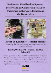 Flyer with two photos and texts about the event. 