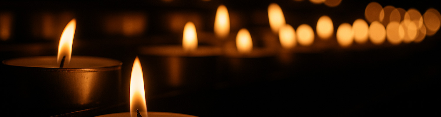 Lite candles in the dark.