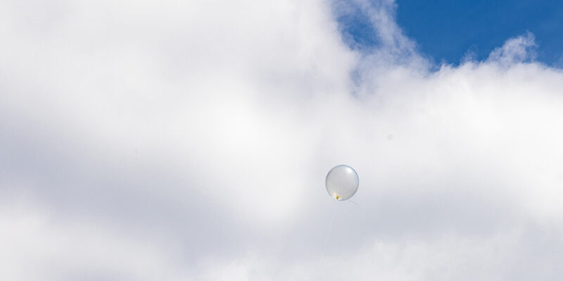 weather balloon in sky