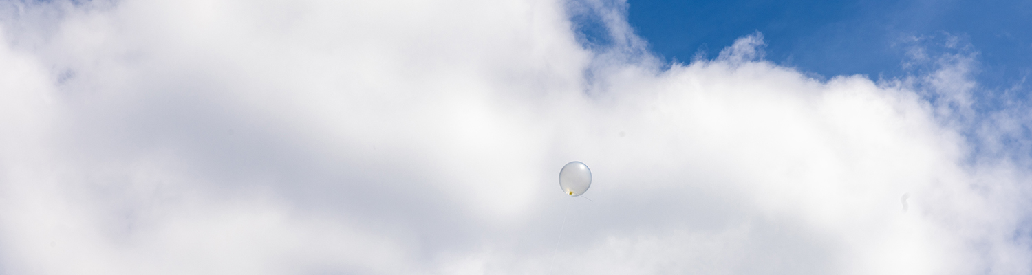 weather balloon in sky