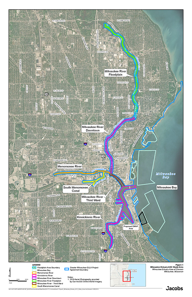 Greater Milwaukee Estuary AOC Cleanup Areas
