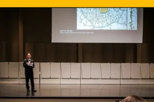 Dr. Woonsup Cho giving a presentation