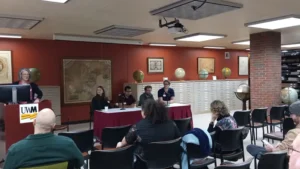 The alumni panel at GIS Day. 