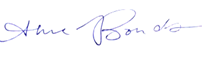 Anne Bonds' signature
